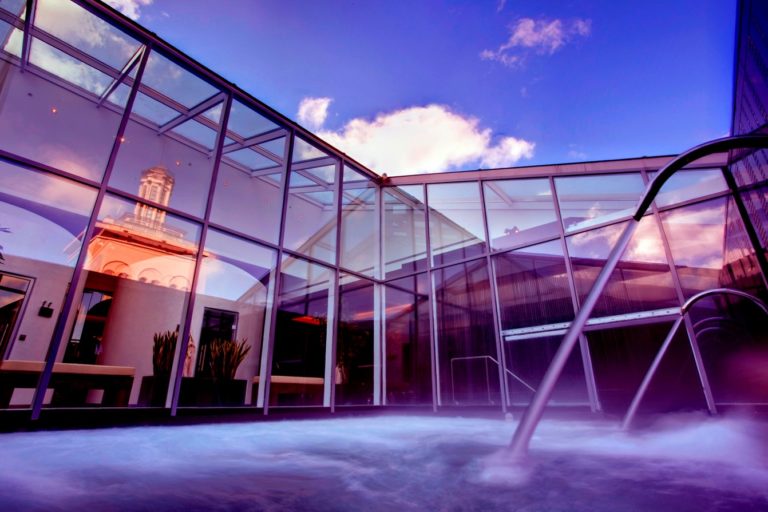 Espa Riga outdoor heated pool designed by Douglas Wallace Architects and Consultants