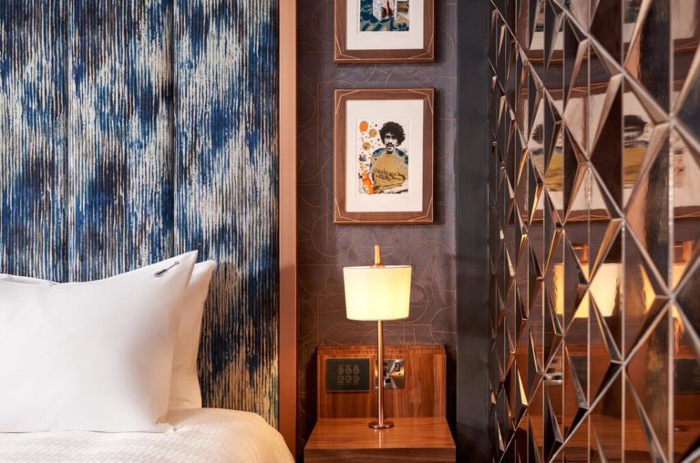 Hardrock Hotel in Dublin bedroom features designed by Interior Designers and Architects at Douglas Wallace